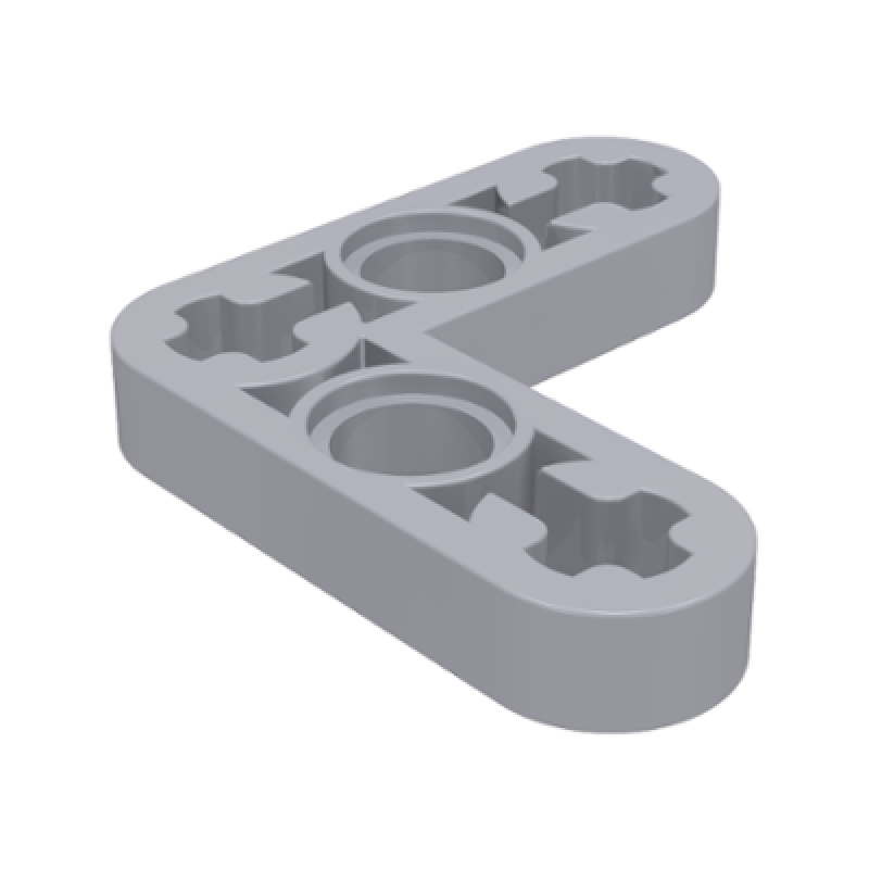 Technic, Hefbalk Aangepast Gebogen Dun L-Vorm 3x3 Light Bluish Gray